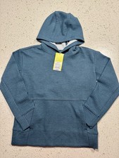 All In Motion Blue Pullover Hoodie Boys Size S 6/7 Waffle Thermal NWT