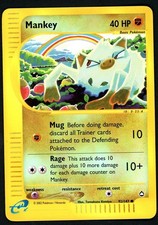 Pokemon Card Mankey 92/147 Reverse Holo Foil Aquapolis LP