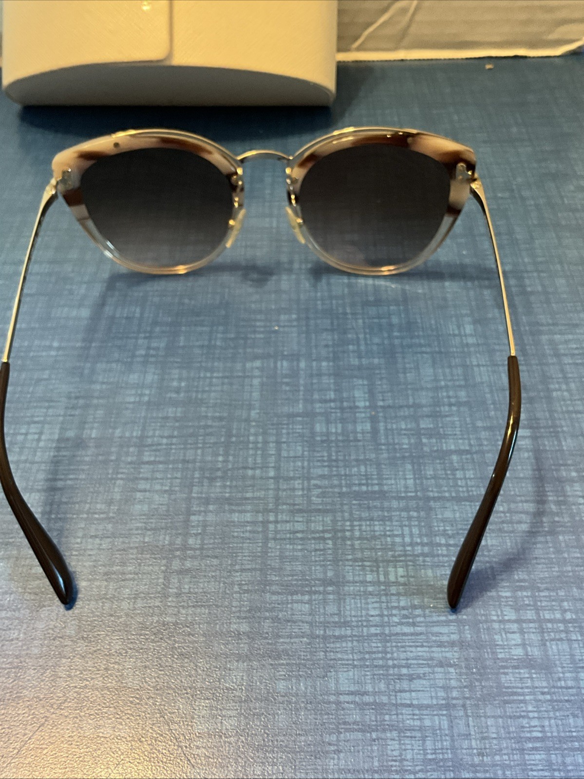 PRADA SPR 20U CONCEPTUAL Cat Eye Sunglasses 54 22 140 2N Marble Look With Case thumbnail 19