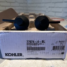 KOHLER 77974-4-BL Components Faucet Lever Knobs, Matte Black- Open Box