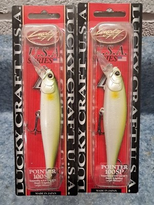 2 LUCKY CRAFT Pointer 100 OGs 5/8oz  100mm Luckycraft Suspending Jerkbait Rare!