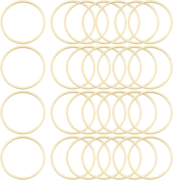 Unicraftale 30 StüCk Goldene Verbindungsringe Edelstahl Verbindungsringe 20Mm Ru-image