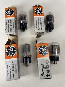 Lot (4) General Electric 5V4GA Rectifier Vacuum Tubes In Boxes / Vintage Tubes