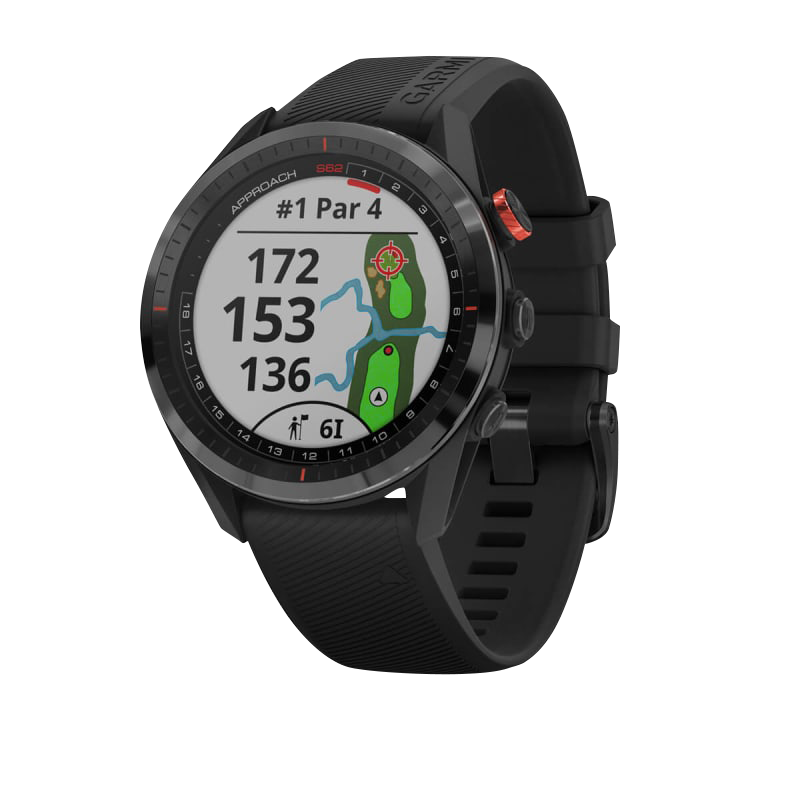 Garmin approach S62 バンド　ブラック Garmin Approach S62 Black Bezel with Black Silicone Band