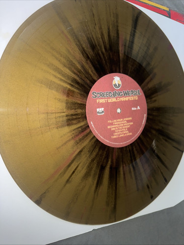 SCREECHING WEASEL : FIRST WORLD MANIFESTO : GOLD Color LP : FAT WRECK CHORDS - Picture 4 of 4
