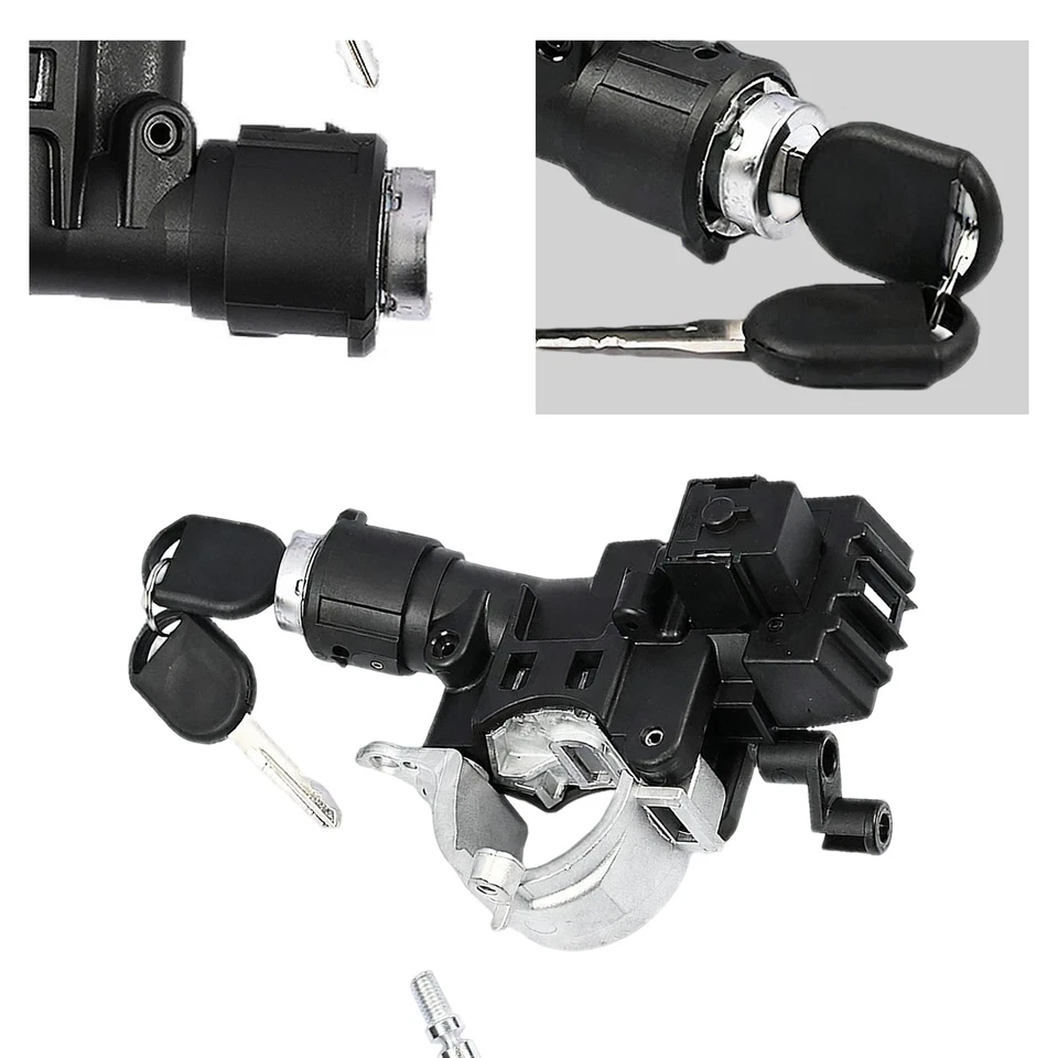 Ignition Lock Cylinder Assembly For 08-11 Ford Focus Escape Mercury W/ Chip Keys Foto 3 de 4