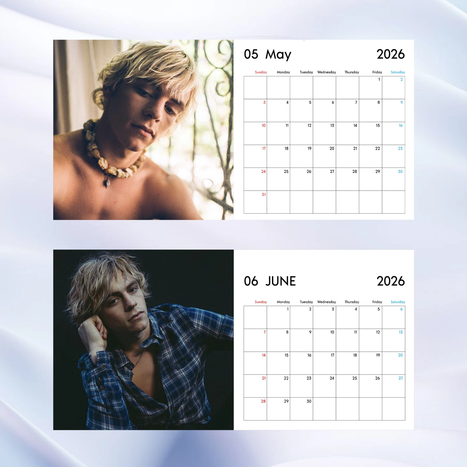 Ross Lynch 2026 Calendar, Music Star Wall Calendar, Teen Idol Gift for Fans