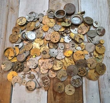 Steampunk Lot Over 5 Lbs Vtg Metal Watch Parts Gears Mixed Brands Art Sculpture