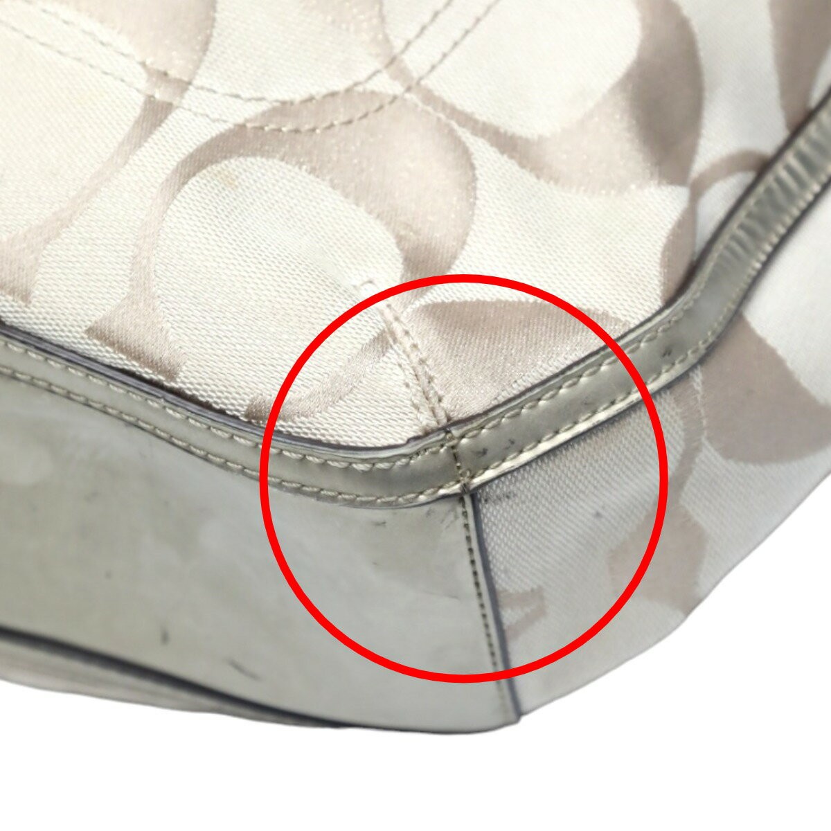 COACH Poppy Signature Harry Tote Bag 22447 Leather Beige/Metallic A-260113-3 thumbnail 6