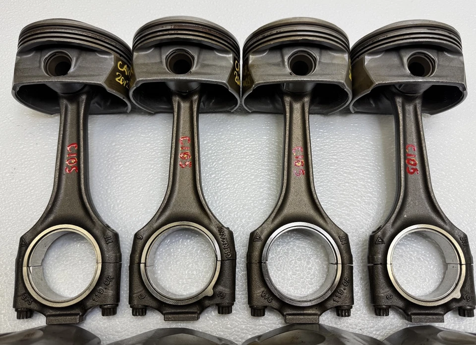 2010 - 2016 PORSCHE CAYENNE 4.8L PISTON W/ CONNECTING ROD SET OF 8 OEM Foto 2 de 4