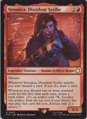 MTG Normal Veronica, Dissident Scribe R Universes Beyond: Fallout 70 NM