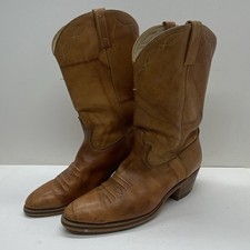 Vintage Acme Men's Brown Leather Western Boots Size 12 D Made In USA