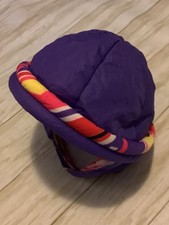 obermeyer cappello da sci vintage viola fluo colorato tuta nylon