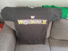 1987 WWF WWE Wrestlemania 3 Wrestling Shirt Pontiac Silverdome Size Small USA