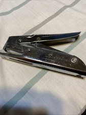 Vintage Swingline Hand Plier Stapler Model 43 Smooth Classic Chrome Made in USA