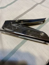 Vintage Swingline Hand Plier Stapler Model 43 Smooth Classic Chrome Made in USA