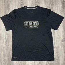 Central Florida Knights Shirt Mens Medium Black NCAA Basketball Nike Dri Fit Tee