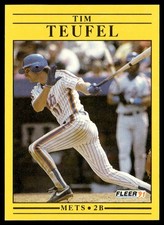 1991 Fleer Tim Teufel New York Mets #162