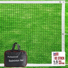 Professional Portable Badminton Net - 20FT X 2.5FT, Ideal Polyurethane Black