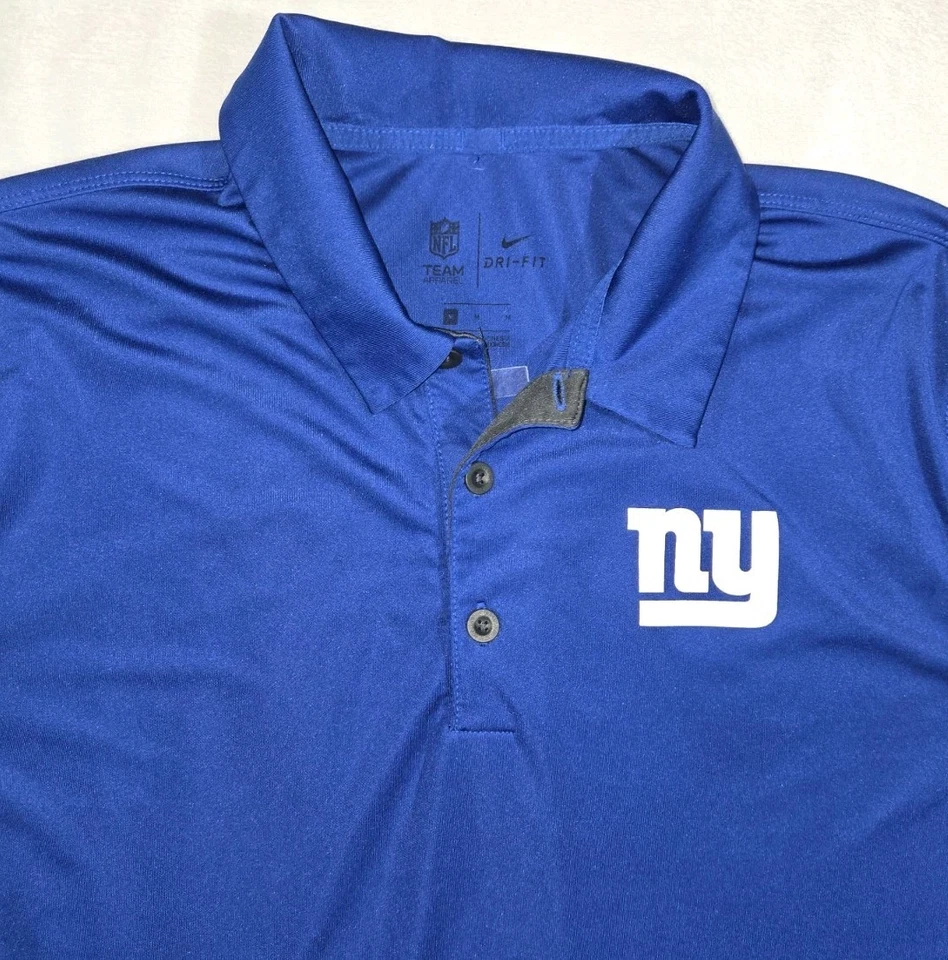 Nike DriFit NFL New York Giants NYG Polo Azul Gris Para Hombres Mediano  Foto 3 de 4