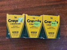 Vintage NOS Crayola Crayons 16 Brilliant Colo...