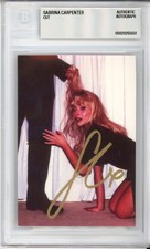 Sabrina Carpenter SIGNED MANS BEST FRIEND ALBUM PHOTOGRAPH Card BAS Beckett COA