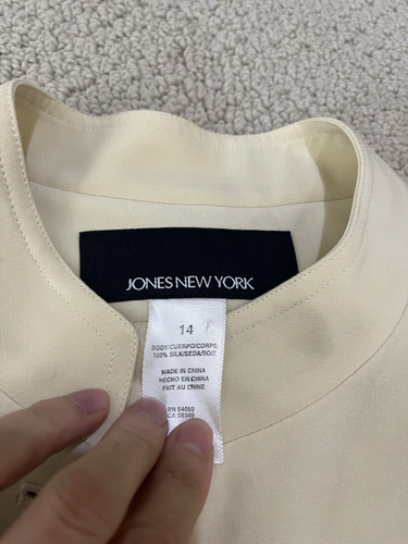 jones new york women 100% silk blazer size 14 - Picture 4 of 11