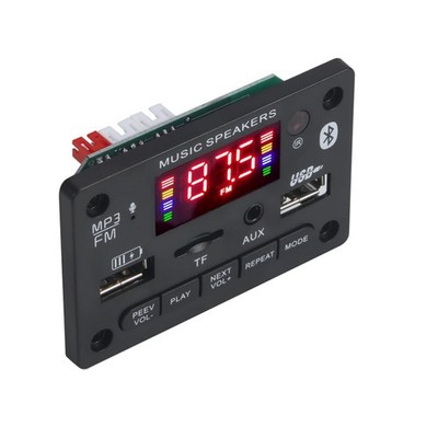 MP3 Player Bluetooth 5.0 Decoder Board Car FM Radio TF USB AUX Remote Module