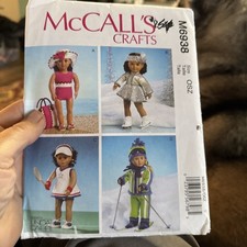Doll Clothes 18" McCall's Crafts Sewing Pattern M6938 UNCUT