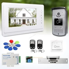7" Video Door Entry Phone Call System with IR Night Vision for Home Security