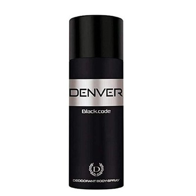 DENVER Black Code Deo 150ML Long Lasting Deodorant Body Spray for Men