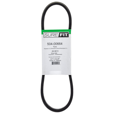 SureFit Deck Drive V-Belt for Toro 26-9672 Power Throw Snowthrowers 622 722 724