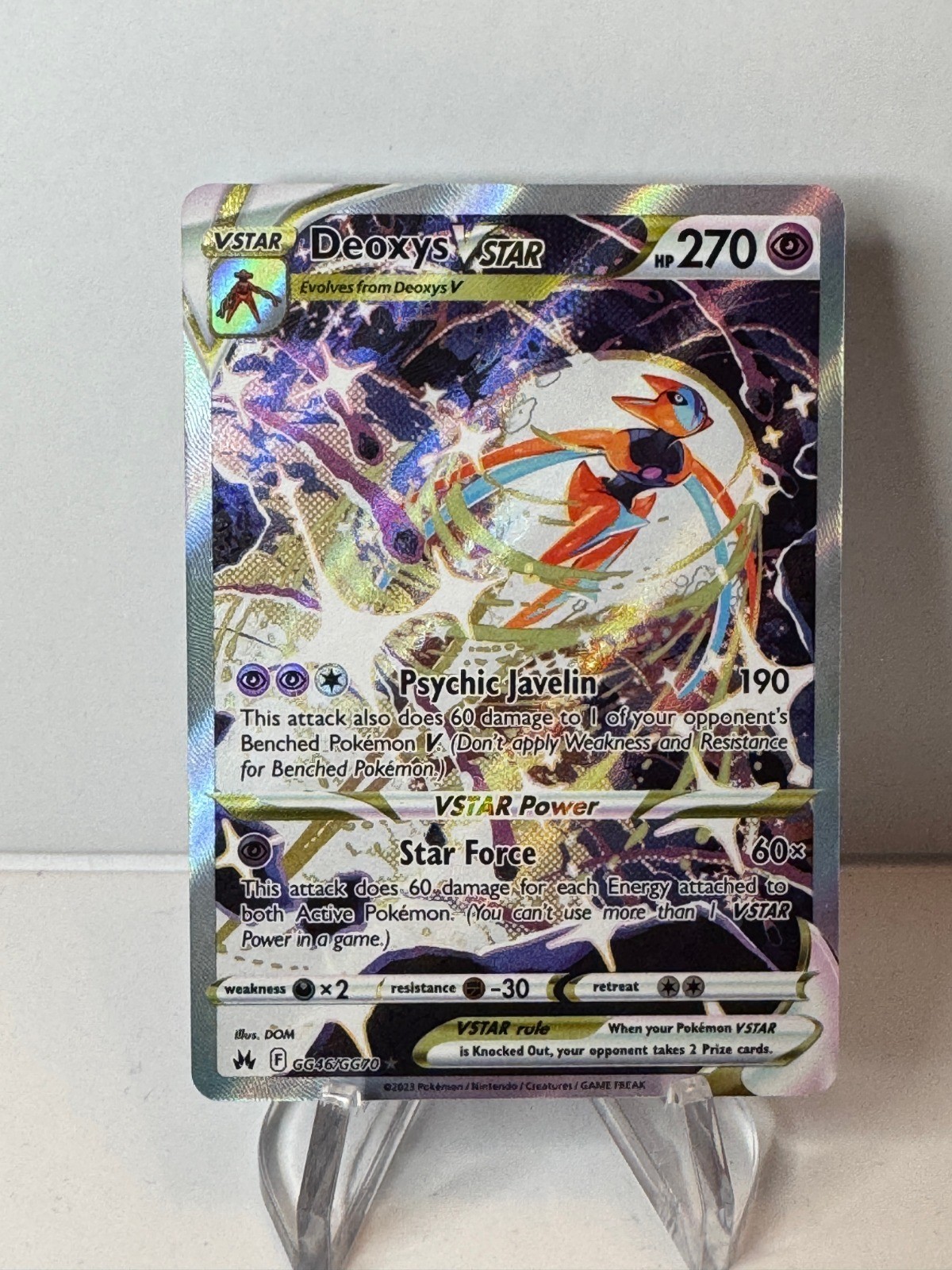 Deoxys VSTAR GG46/GG70 Crown Zenith: Galarian Gallery Pokemon TCG 2023 NM