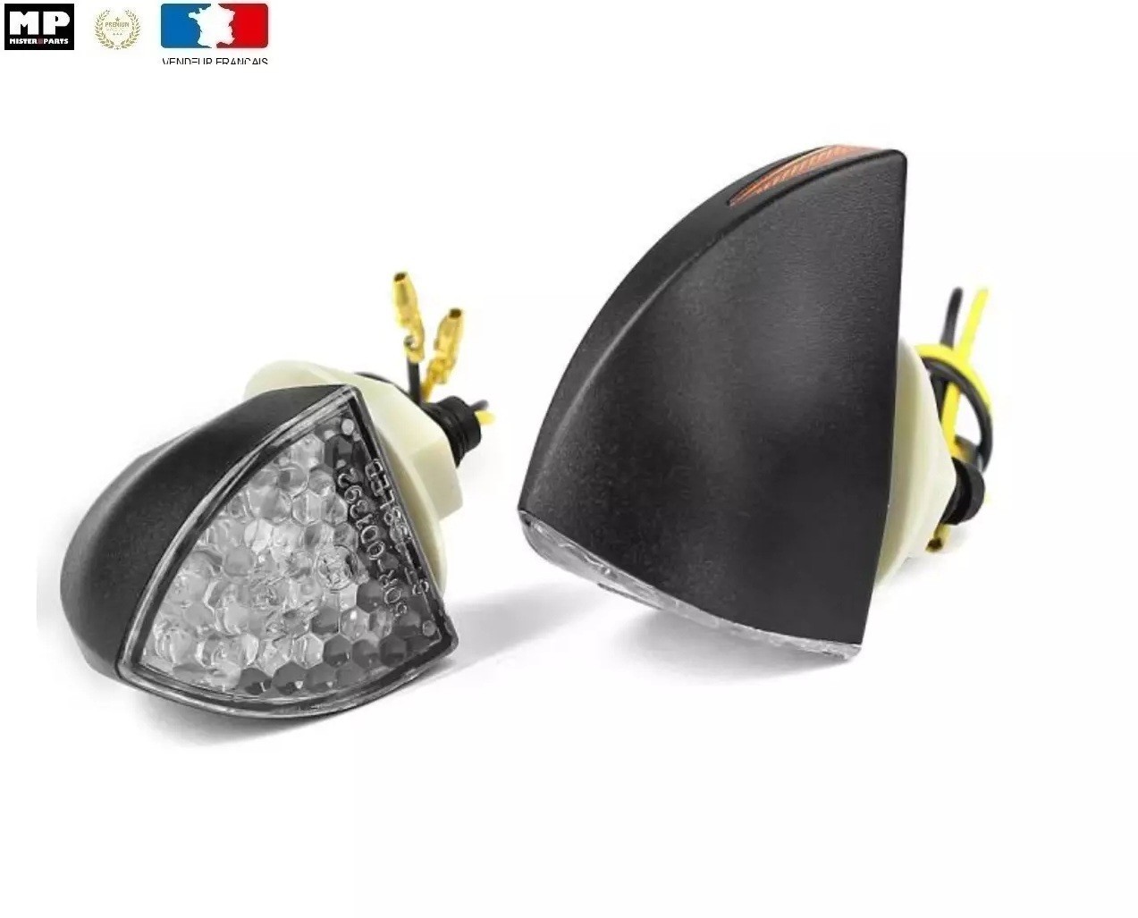Clignotants LED noirs TNT Bean de rechange pour Piaggio MP3