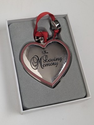 Things Remembered 2015 ''In liebevoller Erinnerung'' Silber Herz Medaillon Ornament