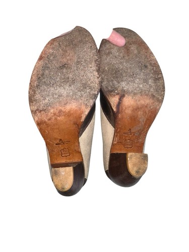 Anthropologie J Shoes Ranch 2 stivaletti alla caviglia in pelle scamosciata misura 7 marrone chiaro tacco - Foto 11 di 13