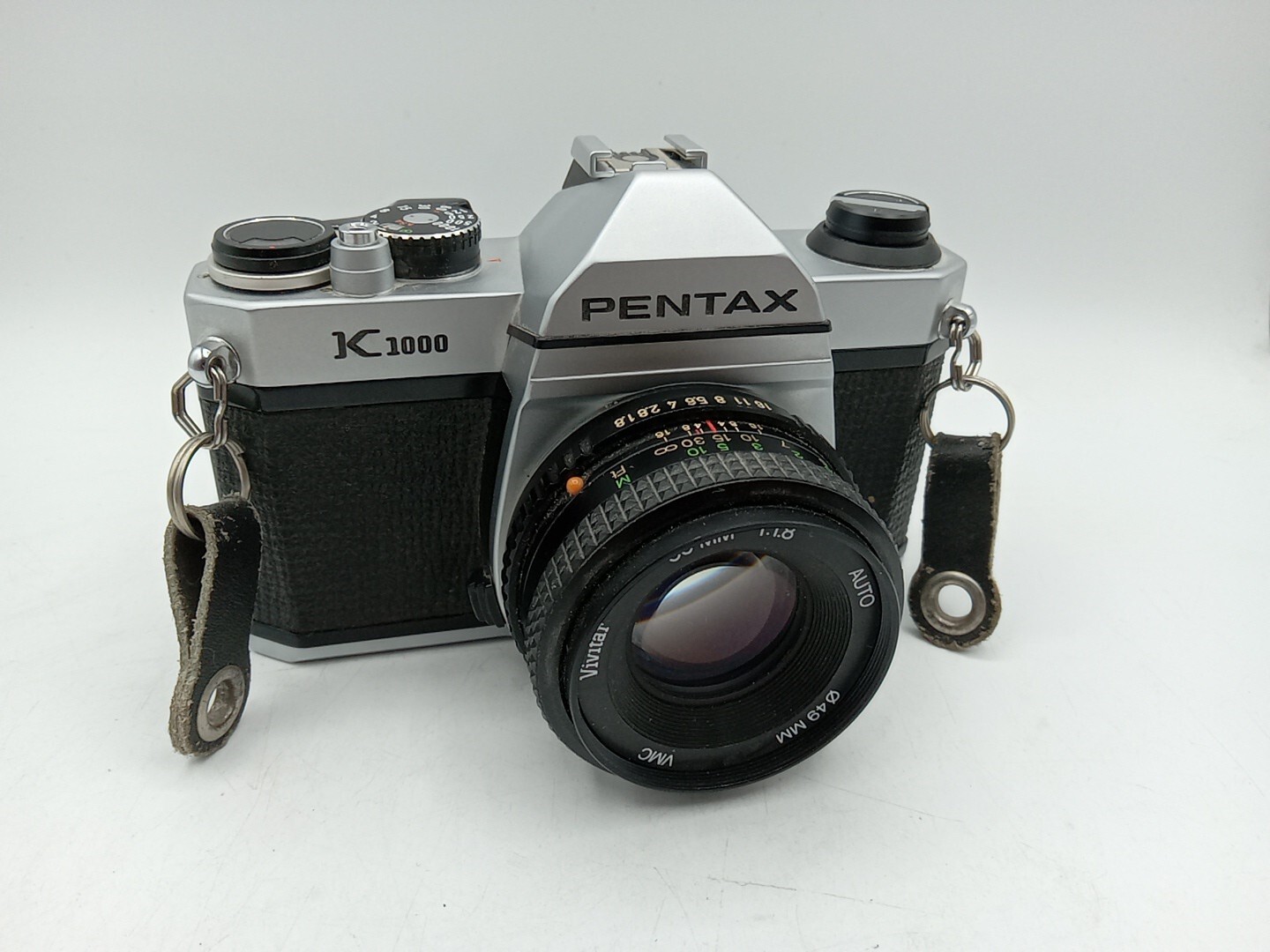 Vintage Pentax K1000 Film Camera W/ 50mm Vivatar Lens Viewfinder Issue
