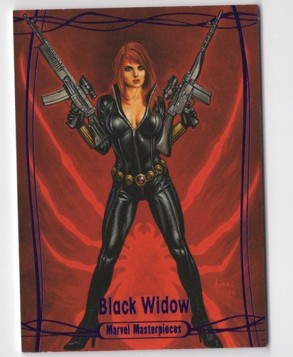 Black Widow 2016 Upper Deck Marvel Masterpieces Card #63 Epic Purple /199