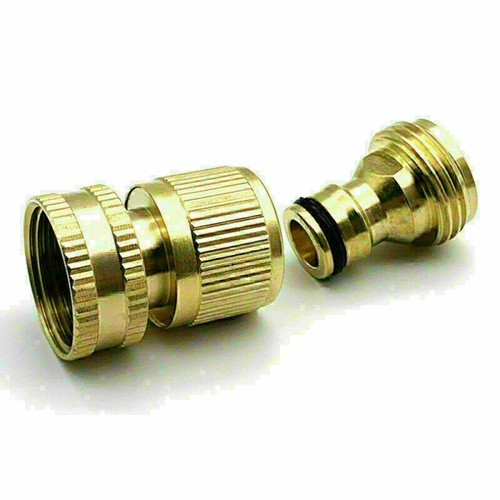Conector rápido de manguera de jardín 3/4 pulgadas GHT latón accesorios de fácil conexión macho hembra - Imagen 6 de 7