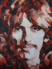 BEATLES  GEORGE HARRISON OIL PANTING  40
