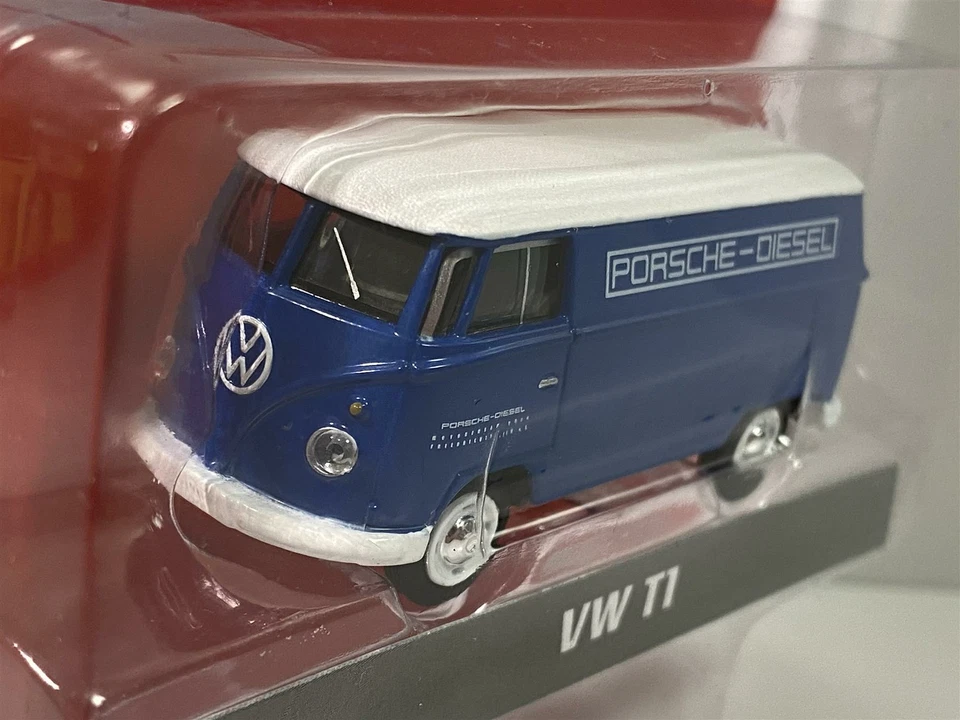 VW T1 Porsche Azul Blanco Schuco Clásicos Europeos 1:64 4800 Foto 3 de 4