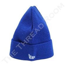 New Era Knit Beanie Royal Blue Cuffed 1-Ply Thick - Blue Winter Hat