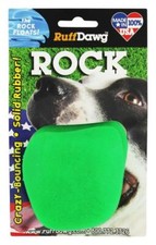 Ruff Dawg Rock Dog Toy Solid Rubber Fetch Chew Floats Crazy Bounce USA Made