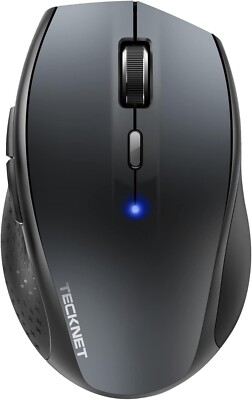 TECKNET Bluetooth Maus, 3200DPI Kabellose Maus, Kabellos Ergonomisch Tragbar
