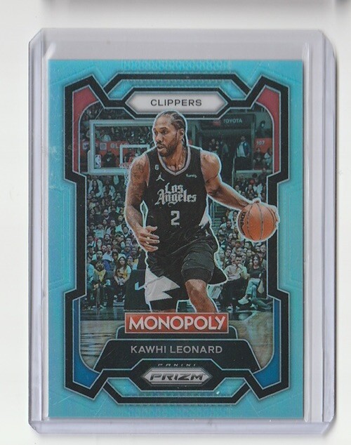 2023-24 Panini Prizm Monopoly Kawhi Leonard Light Blue 86/199 #37 LA Clippers