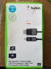BELKIN MACBOOK TO HDTV CABLE MINI DISPLAYPORT 3.6 M 12 FT 4K