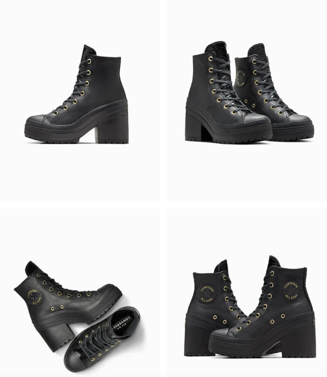 NEW Women's CONVERSE Chuck 70 De Luxe Heel Leather A12346C Boots