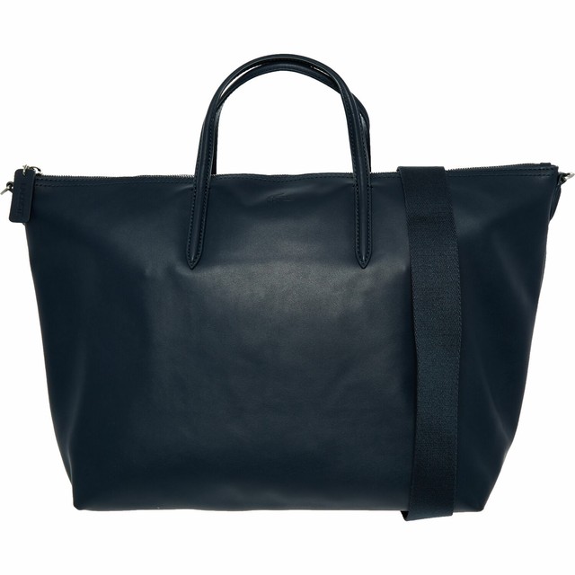 small navy tote bag