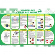 Wallace Cameron A1 Workplace First-Aid Guide Laminated Poster H&S Sign