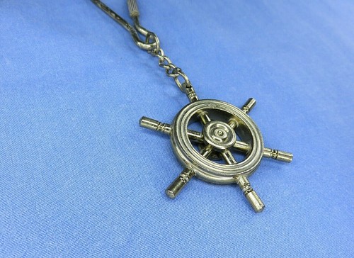 Llavero estilo rueda de latón vintage con mosquetón estilo grillete - Imagen 8 de 12